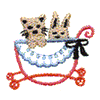 KITTY & BUNNY IN A BUGGY
