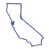 CALIFORNIA STATE OUTLINE SMALL