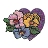 HEART WITH PANSIES