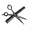 SCISSORS AND COMB