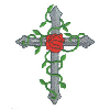 CROSS WITH ROSE AND VINE