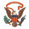 EAGLE, ARROWS, RIBBON, AND BRANCH