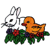 FLORAL BUNNY AND CHICK