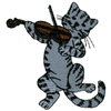 CAT PLAYING FIDDLE