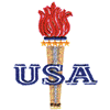 USA WITH TORCH