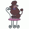 POODLE SITTING ON A CHAIR