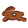 RABBIT WITH WOOD HEART CUTOUT