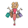 LADY WITH BAGS