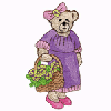 BEAR WITH FLORAL BASKET