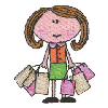 GIRL WITH BAGS