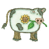 COW WITH DAISY