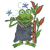 FROG PLAYING THE FLUTE