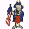 PATRIOT WITH AMERICAN FLAG