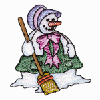 MRS. SNOWMAN WITH BROOM