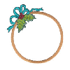 HOOP WITH HOLLY LEAVES ON IT