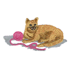 CAT PLAYING WITH YARN