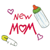 NEW MOM BOTTLE & BABY PIN