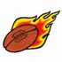 Flaming Rugby Ball