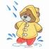 Teddy in the Rain