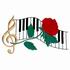 Piano with Rose
