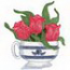 Teacup W/ Tulips
